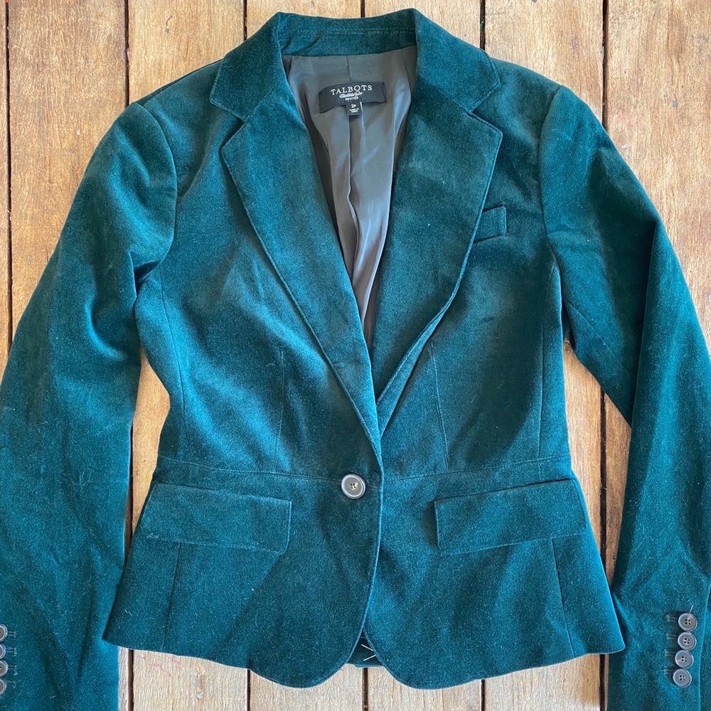 Talbots | Women's Velvet Blazer Size 2P